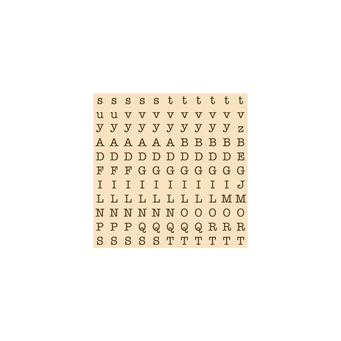 Mini Alphabet Stickers 5.9"X5.9" Sheet White/Chocolate