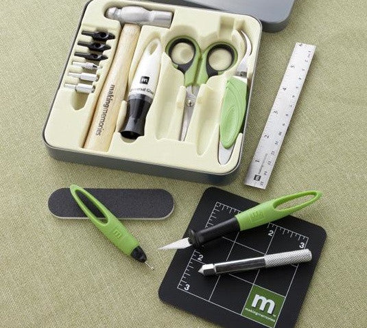 Making Memories Magnetic Stamp Base Set Handle Tweezers Craft Scrapbook  Tool