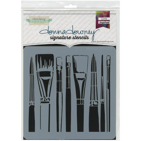 Brushes - Donna Downey Stencil