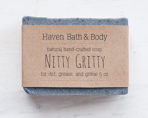 Homemade Soap "Nitty Gritty" 5 oz Vegan Friendly Exfoliating Scrubbing Pumice Lava